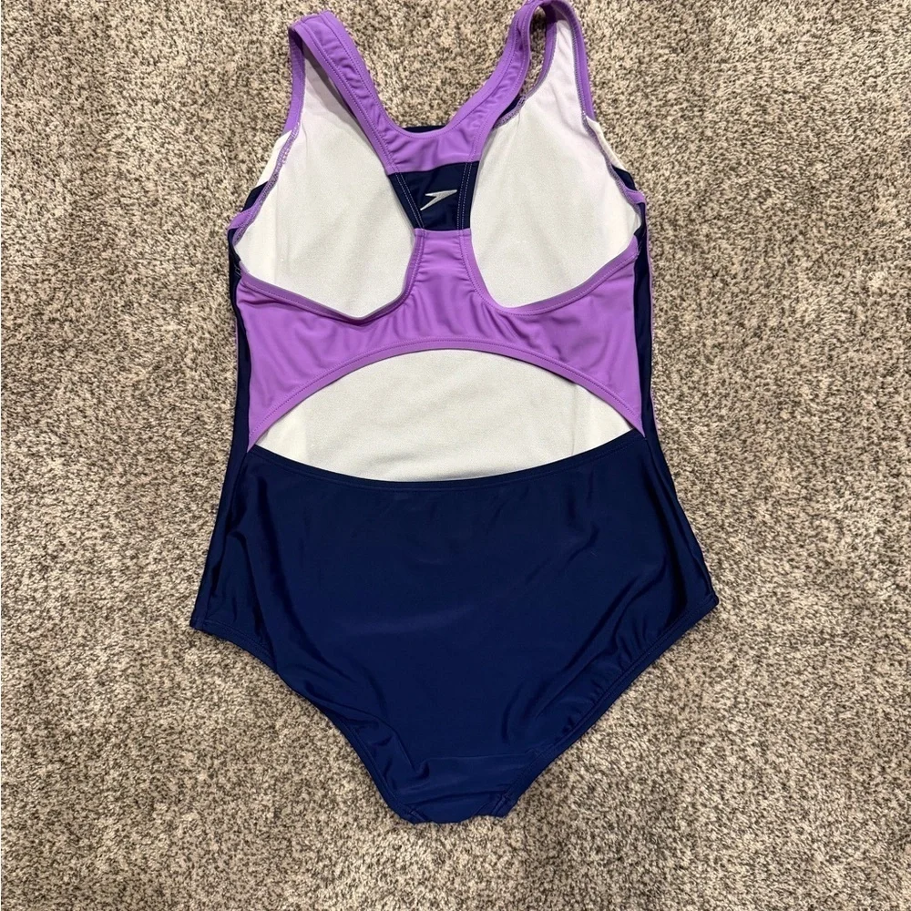 Girls Infinity Splice One Piece Navy/Purple (LNWT)
